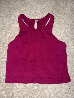 lululemon athletica Deep Magenta Ribbed Racerback Tank